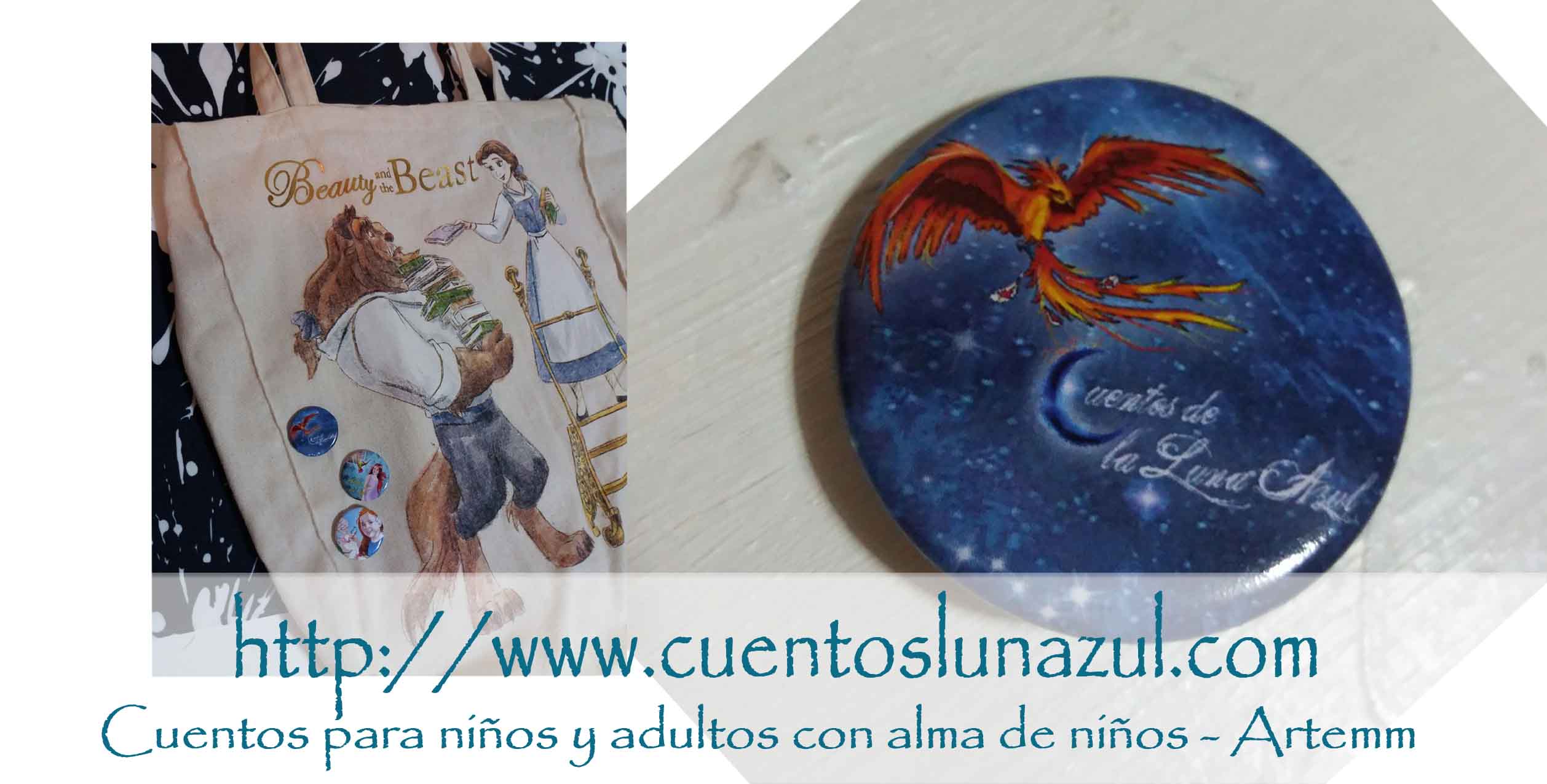 Broche Cuentos de la luna azul